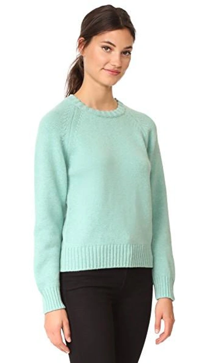 Shop Apc Pull Stirling Sweater In Turquoise