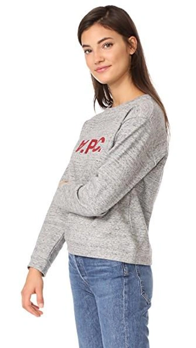 Shop Apc Hiver 1987 Ethel Sweatshirt In Gris Chine