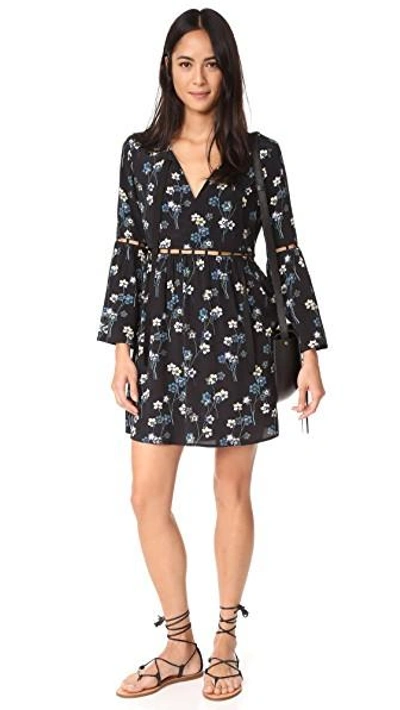 Shop Ella Moss Adara Floral Dress In Black