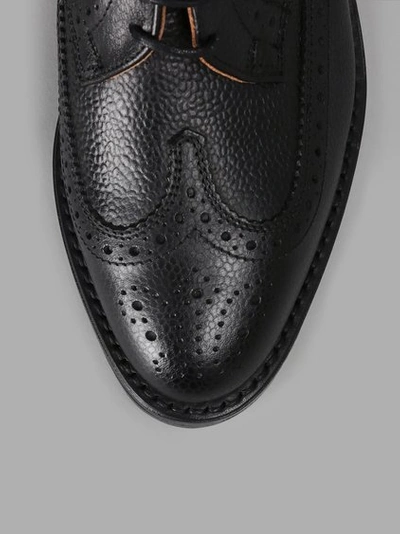 Shop Thom Browne Women's Black Longwing Brogue Shoes