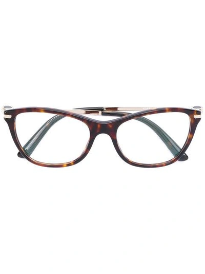 Shop Bulgari Cat Eye Glasses - Brown