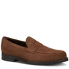 Tod's Suede Penny Loafers In Brown