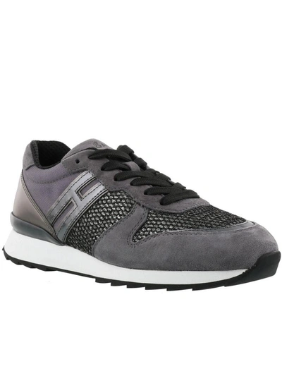 Hogan Women's Shoes Suede Trainers Sneakers R261 In Grey
