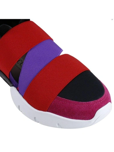 Pucci Ruffled Slip-on Sneakers In Red