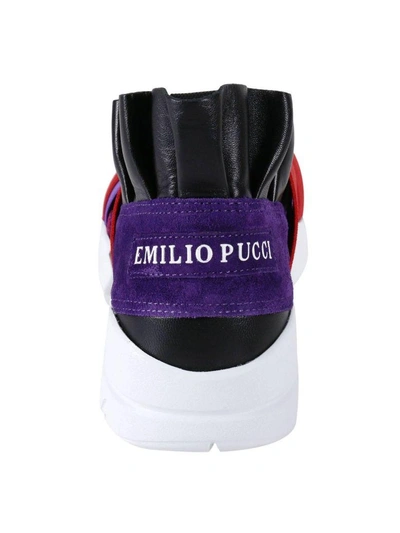 Pucci Ruffled Slip-on Sneakers In Red