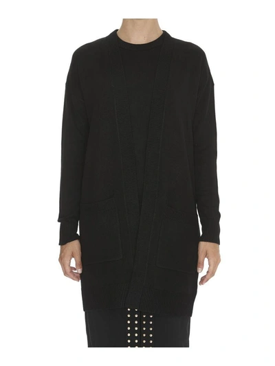 Michael Kors Pocket Cardigan In Black