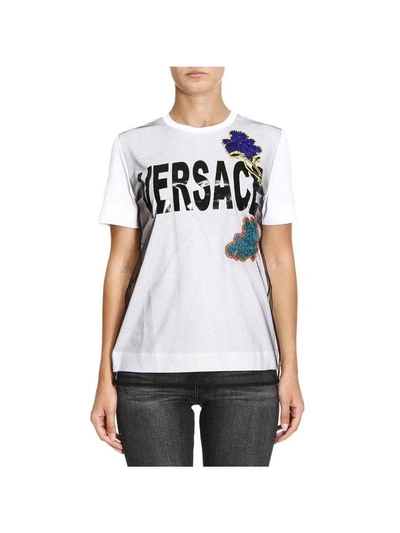 Shop Versace T-shirt T-shirt Women  In White