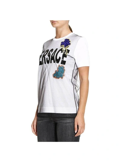 Shop Versace T-shirt T-shirt Women  In White