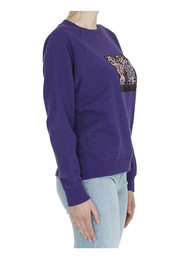 Shop Marc Jacobs Mtv Raglan Sweatshirt In Purple