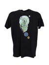 GIVENCHY Printed And Mirror Details Black Cotton T-shirt,17J7160651001