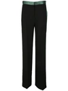 VICTORIA BECKHAM STRAIGHT TAILORED TROUSERS,TRVV 025 BLK