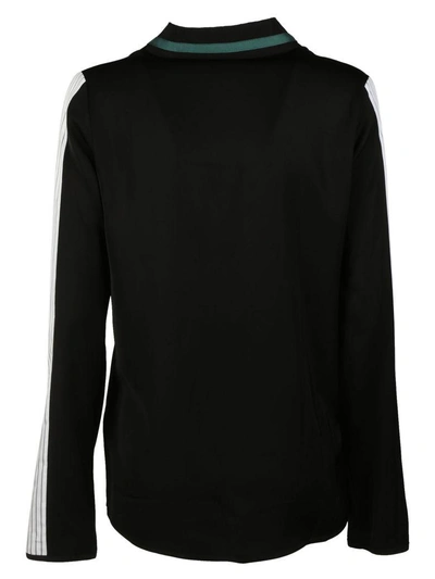Shop Victoria Beckham Striped Wrap Blouse In Black