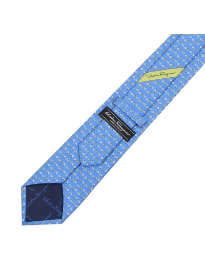 Shop Ferragamo Tie Tie Men Salvatore  In Gnawed Blue