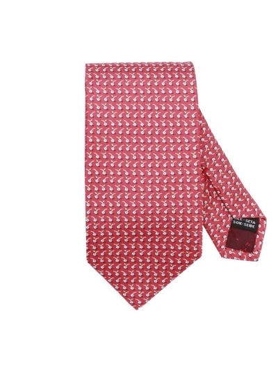 Shop Ferragamo Tie Tie Men Salvatore  In Red