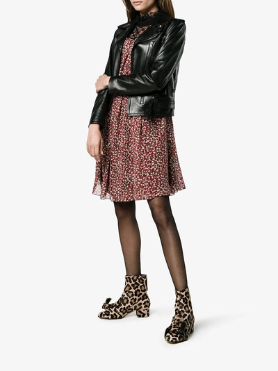 Shop N°21 Nº21 Leopard Print Ankle Boots In Black