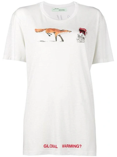 Shop Off-white Global Warming Loose Fit T-shirt In White