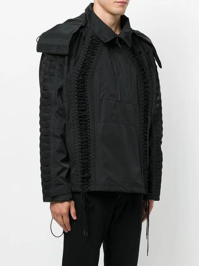 Shop Ktz Deconstructed Lace-up Jacket In Black