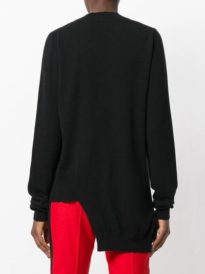 Shop Jil Sander Asymmetric Knitted Jumper In Black