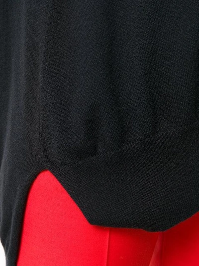 Shop Jil Sander Asymmetric Knitted Jumper In Black