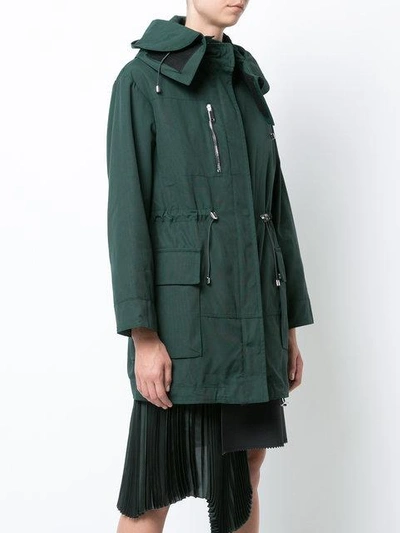 Shop Proenza Schouler - Concealed Fastening Parka Coat  In Green