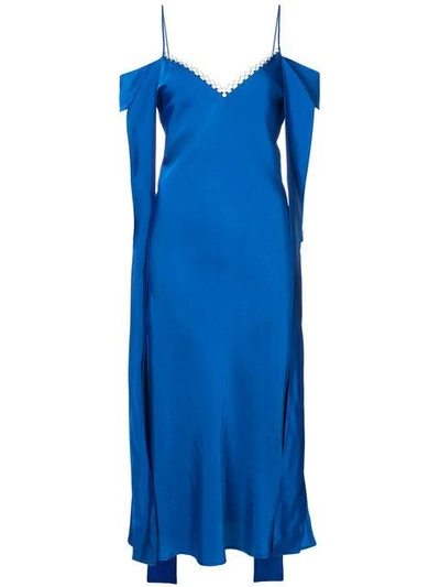 Shop Ellery Spaghetti Strap Dress In Blue