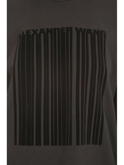 Shop Alexander Wang Barcode Oversized Sweatshirt In Black