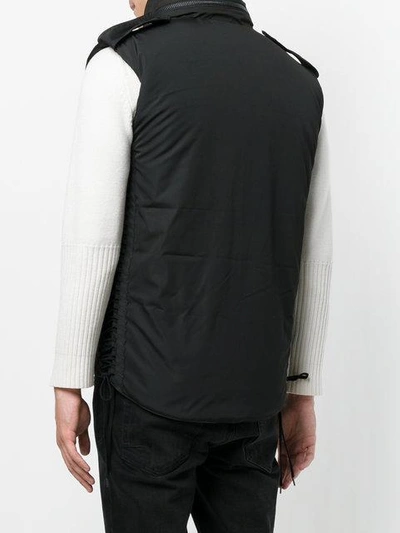 Shop Ktz Padded Vest Jacket In Black