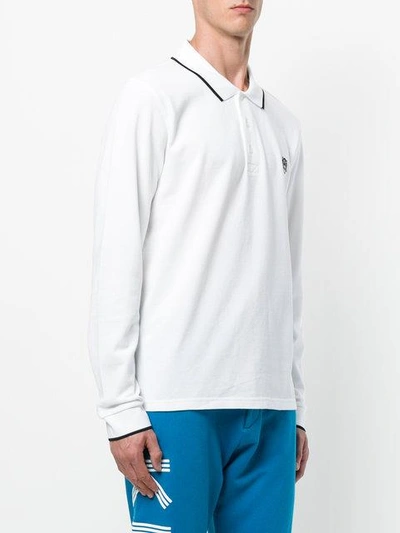 Shop Kenzo Polohemd Mit Tiger-stickerei In White