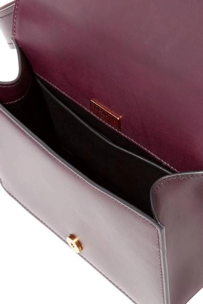 Shop Prada Pattina Leather Shoulder Bag In Merlot