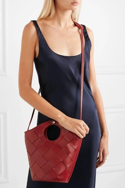 Shop Elizabeth And James Market Small Woven Leather Tote
