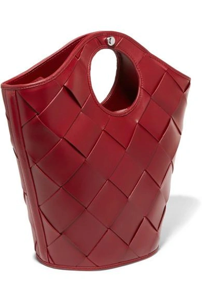 Shop Elizabeth And James Market Small Woven Leather Tote