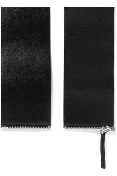 Shop Frame Lace-up Calf Hair Belt In Black