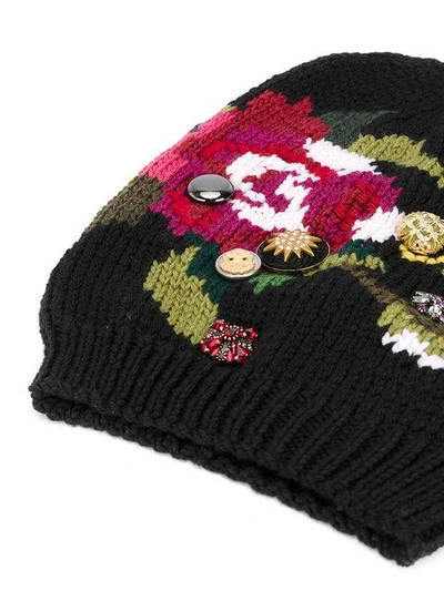 Shop Dolce & Gabbana Floral Embroidered Beanie