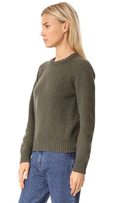 Shop Apc Pull Stirling Sweater In Kaki