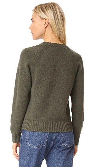 Shop Apc Pull Stirling Sweater In Kaki