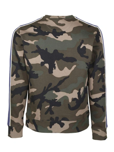 Shop Valentino Crew Neck Sweatshirt In Camouflage