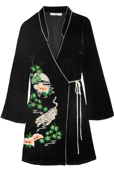 Rixo London Iris Dress With Tiger Moon Embroidery