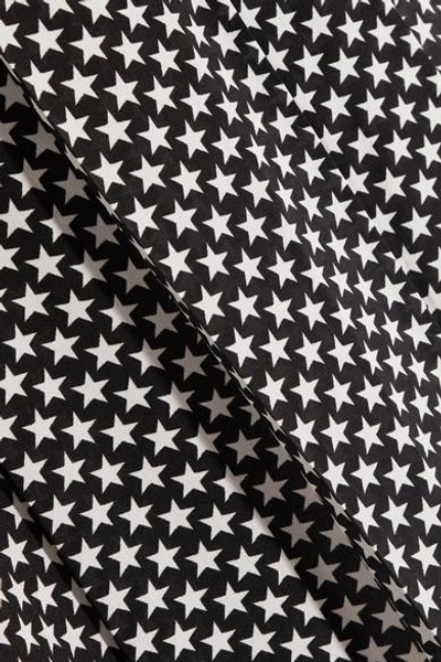 Shop Rixo London Georgia Pleated Star-print Silk Crepe De Chine Midi Skirt