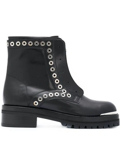 Shop Alexander Mcqueen - Eyelet Ankle Boots