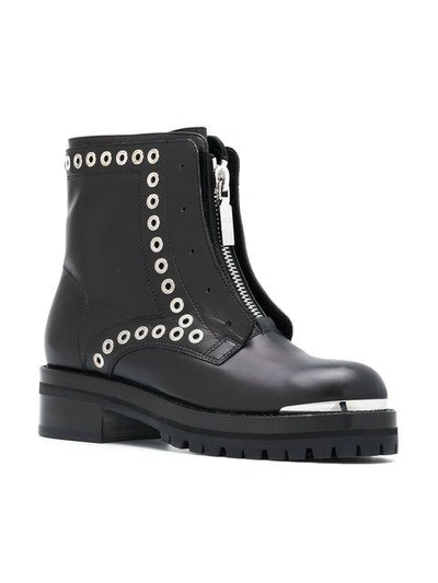 Shop Alexander Mcqueen - Eyelet Ankle Boots