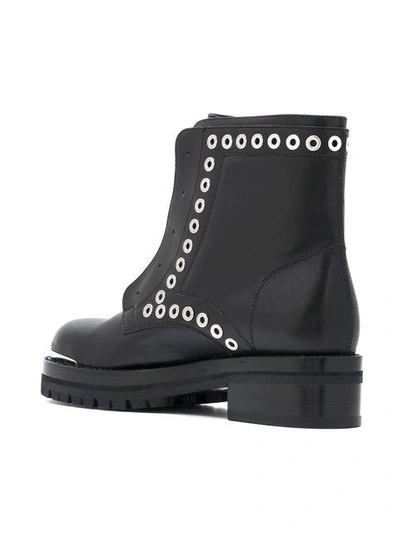 Shop Alexander Mcqueen - Eyelet Ankle Boots