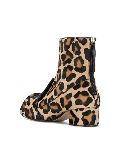 Shop N°21 Leopard Print Ankle Boots In Black