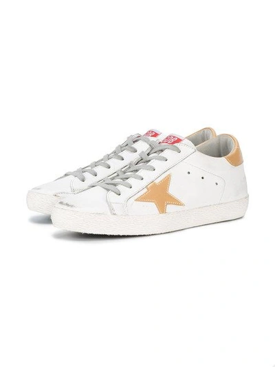 Shop Golden Goose Deluxe Brand White Gold Superstar Sneakers