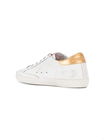 Shop Golden Goose Deluxe Brand White Gold Superstar Sneakers