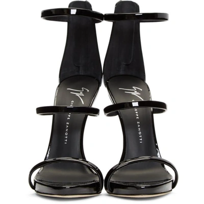 Shop Giuseppe Zanotti Black Patent Coline Sandals