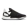 GIVENCHY GIVENCHY RED AND BLACK ELASTIC STRAP SLIP-ON SNEAKERS