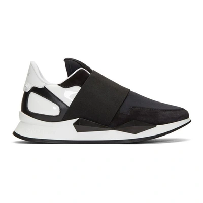 Givenchy Runner Elastic Leather And Suede-paneled Neoprene Sneakers In Black