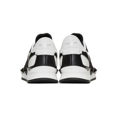 Shop Givenchy Red And Black Elastic Strap Slip-on Sneakers In 606 Black/white