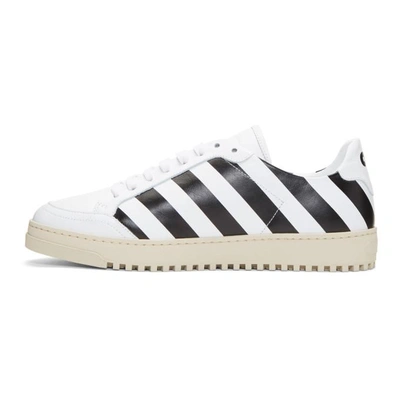 Shop Off-white White Diagonal Sneakers In 0110 White Black