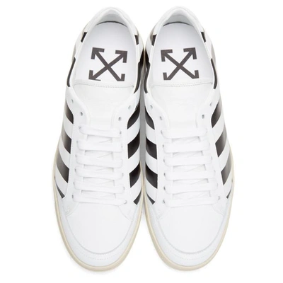 Shop Off-white White Diagonal Sneakers In 0110 White Black